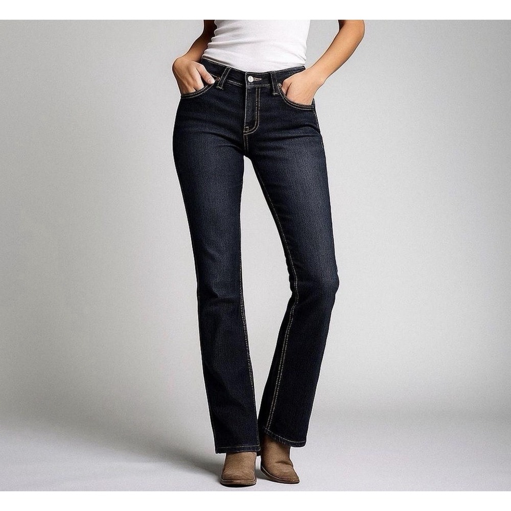 Wrangler Q Baby Ultimate Riding Jeans Sz 5/6 Mid Rise WRQ20 Stretch No Gap Waist